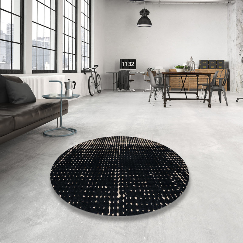 Abstract Indoor Rug, Round 5'
