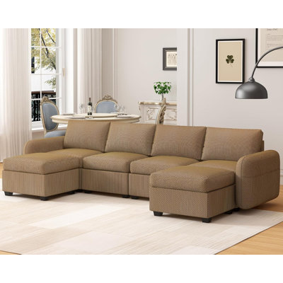 Canapé modulaire rembourré 6 pièces Jarielyz
