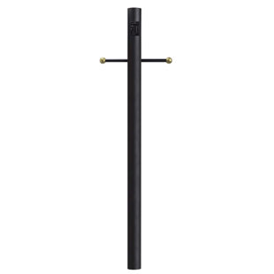 Solus 7, 8, or 10 ft. Direct Burial Lamp Post with Decorative Cross Arm and Convenience Outlet