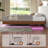 Queen Floating Bed Frame With Led Lights, Fluted Bed Frame Floating-1285772236