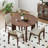 30“H Round Wood Dining Table Kitchen Table with 4 Legs-1933433817-1933433798