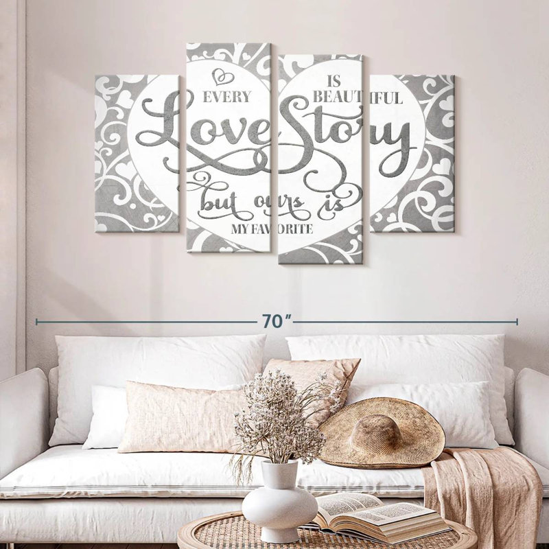 Love Love Typographie, H 32 po x l 52 po