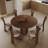Simple retro style solid wood round table-1959865174