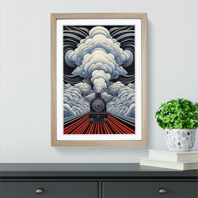 Steam Train Op - Single Picture Frame Print on Wood