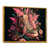 Toile avec cadre flottant or