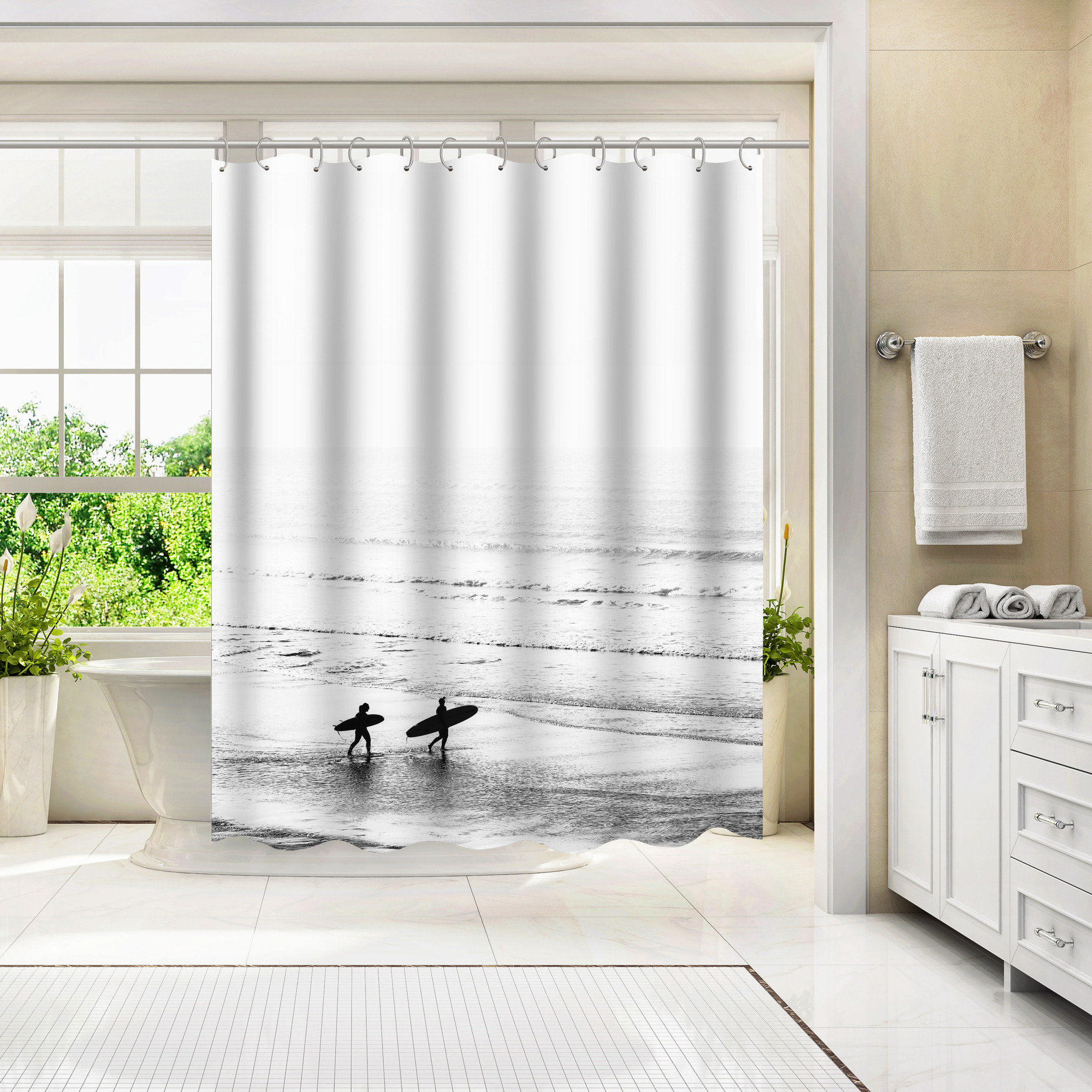 https://assets.wfcdn.com/im/26440910/compr-r85/2443/244317878/71-x-74-shower-curtain-black-white-surfing-by-tanya-shumkina.jpg