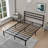Bed Frame with Headboard, Metal Platform Bed Frame with LED, Charging Station, No Box Spring Needed, Easy Assembly, Noise Free-318877678-318877677