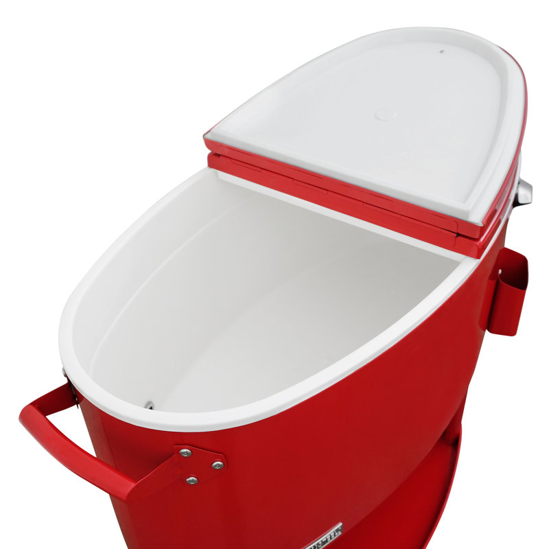 Chariot de terrasse de patio ovale de 80 pintes Permasteel, Rouge