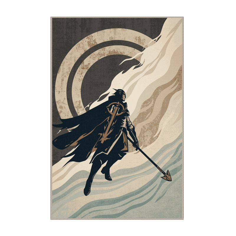 Tapis doux et moelleux Duran Storm Caller Warrior Bold & Eclectic Modern, 4 x 6