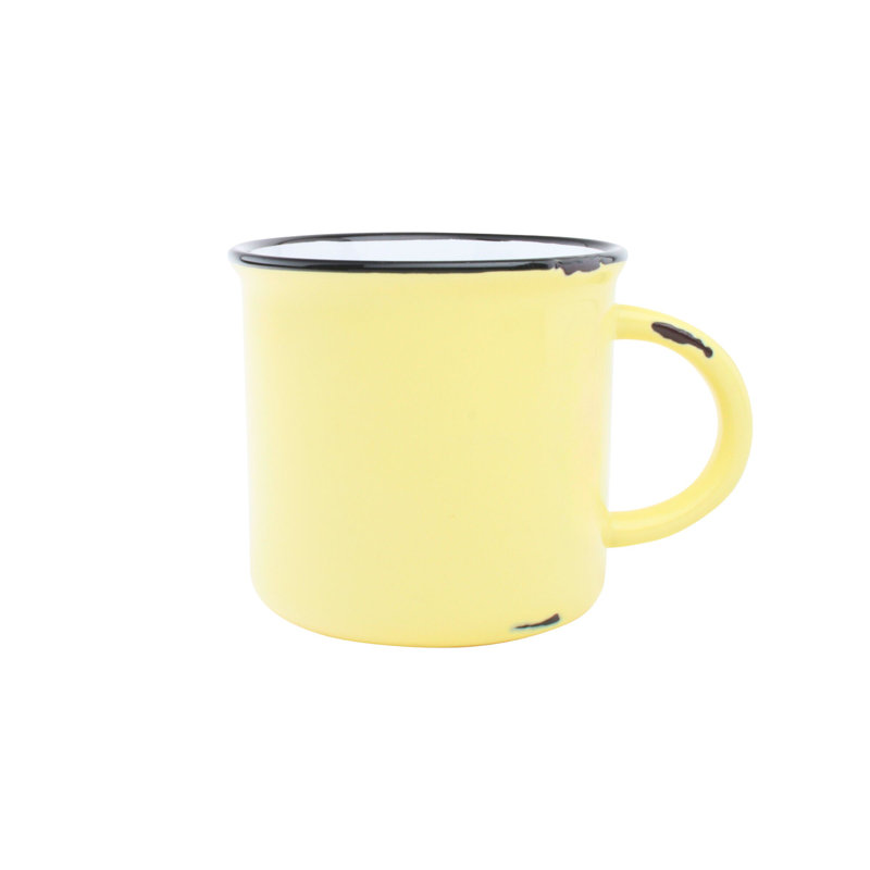 Canvas Home Tinware Stoneware Coffee Mug 16oz, Blue/Green/Pink/Yellow