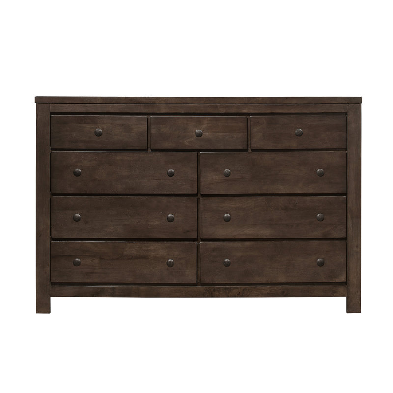Commode brune à 9 tiroirs