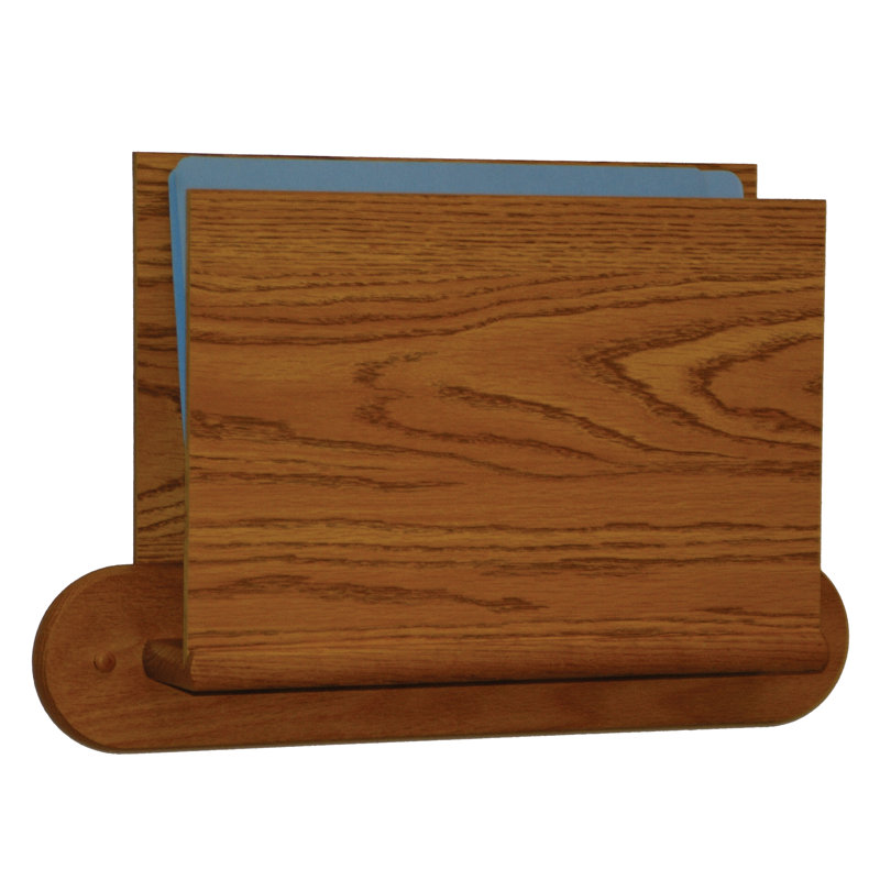 Open End Single Chart Holder, Medium Oak