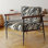 Fauteuil d'appoint rembourré beige et noir sophistiqué Zebra Sophistication
