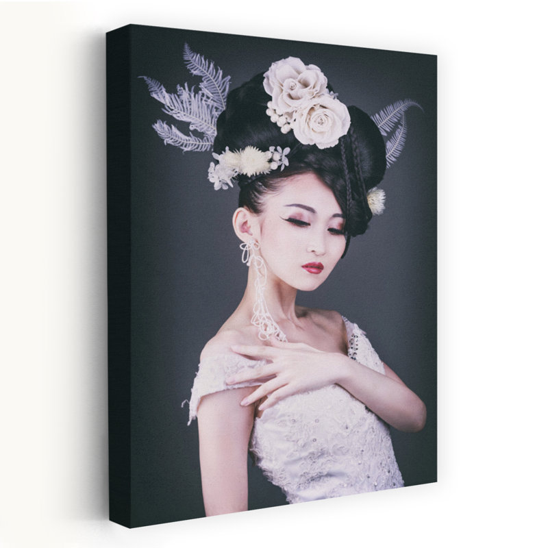 Ornate Bridal Beauty Abstract Contemporary Wall Art Print 1 Piece Wrapped Canvas Wall Art, 45.72cm H x 30.48cm W