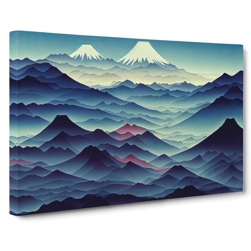Adventurous Japanese Mountains - Wrapped Canvas, 50cm H x 76cm W x 3cm D