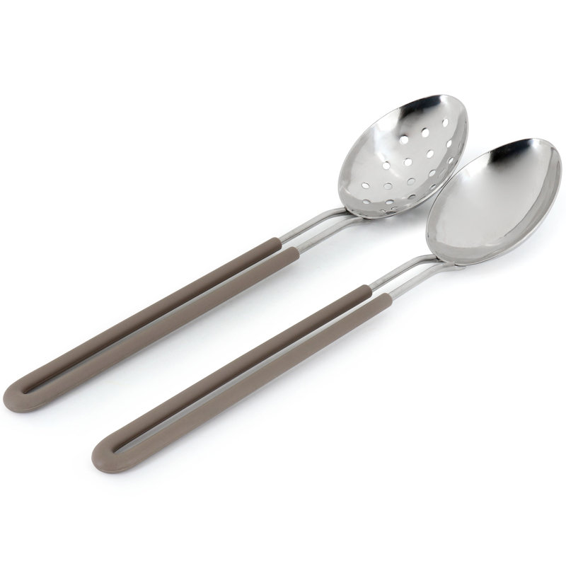 Martha Stewart 9 Piece Prep and Serve Kitchen Gadgets and Tool Set in Warm Grey