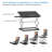 CD4 Adjustable Standing Desk Converter for Laptops with 4 Heights, Tilting Platform and Level Mouse Pad, Black