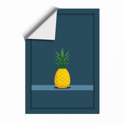 Geometric Pineapple Minimalist - Framed Print