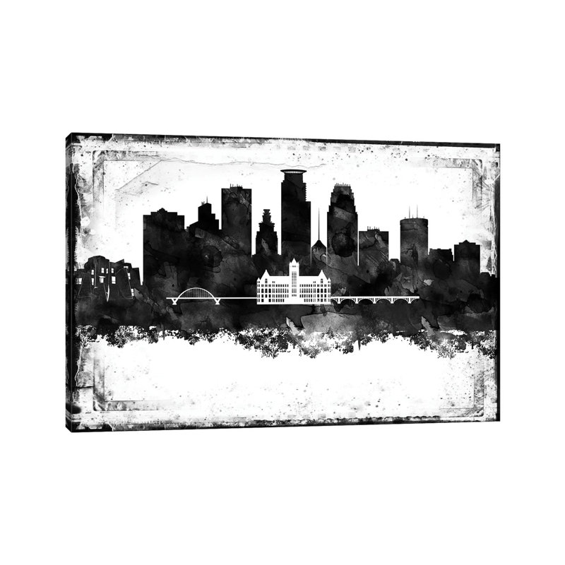 Minneapolis Skylines - Wrapped Canvas Print, 152.5 cm H x 101.5 cm W