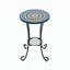 Table d'appoint de patio avec tablette