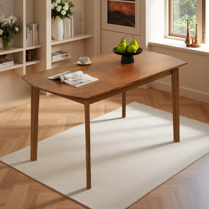 47 Inch Mid Century Modern Dining Table, Kitchen & Dining Room Table For 4, Minimalist Table For Dining Room, Rectangular Dinette Table
