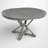 5 - Piece Extendable Dining Set, Round-To-Oval Expansion, Wood, X-Base Pedestal, Modern Farmhouse, Dining Room-753430863