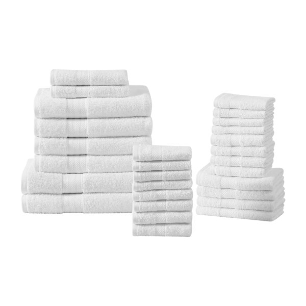 Classic Turkish Towels Amadeus Bath Towels 30x54 4 Piece Set - White