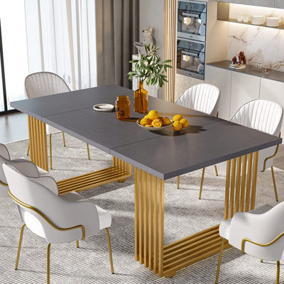 Unfinished Metal Base Dining Table