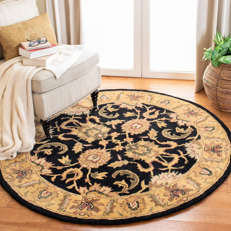 Amabel Oriental Hand-Tufted Wool Multi-Colour Area Rug, Round 8'