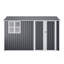 Remise de rangement extérieure en acier 10 x 8 pi avec fenêtre transparente, portes verrouillables, remise à outils en métal résistante aux intempéries pour le jardin, la cour, le patio et le rangement utilitaire