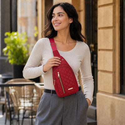 Plastic Boxes Multi Pocket Sling Crossbody Bag Casual Chest Shoulder Bag For Daily Commute Outdoor Travel Hiking Shopping
