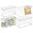 Stackable Hinged-Lid Pantry or Kitchen Storage Box - Lidded Storage Box for Organizing Cabinets and Under Sinks