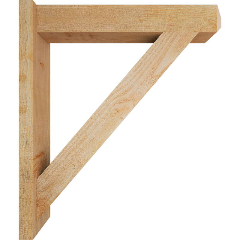 Artisan traditionnel en bois rustique, Sapin Douglas de 6 po (sciage brut), P 30 po x H 34 po