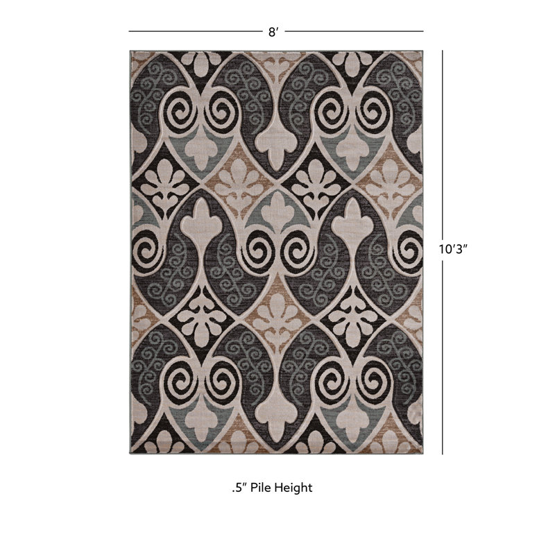 Tapis ivoire Carlee, Rectangle 8 pi x 10 pi 3 po