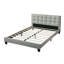 Tête de lit moderne gris avec lit double et lit plateforme: Polyfibre et mousse-747740497-747740496
