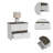 Nightstand, Superior Top, One Open Shelf, One Drawer, Four Legs -Smokey Oak / White