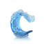 Ocean Blue Waves Handblown Glass Sculpture II
