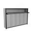 Lit escamotable simple avec tablettes, lit mural en métal au design pliable et peu encombrant, gris