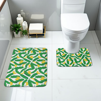  Ensemble de tapis pour salle de bain 2 pièces Nature