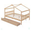 Lit double en bois avec tiroirs
