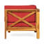 Ensemble de canapé modulaire d'extérieur à 3 places Brava, rouge-1007243301