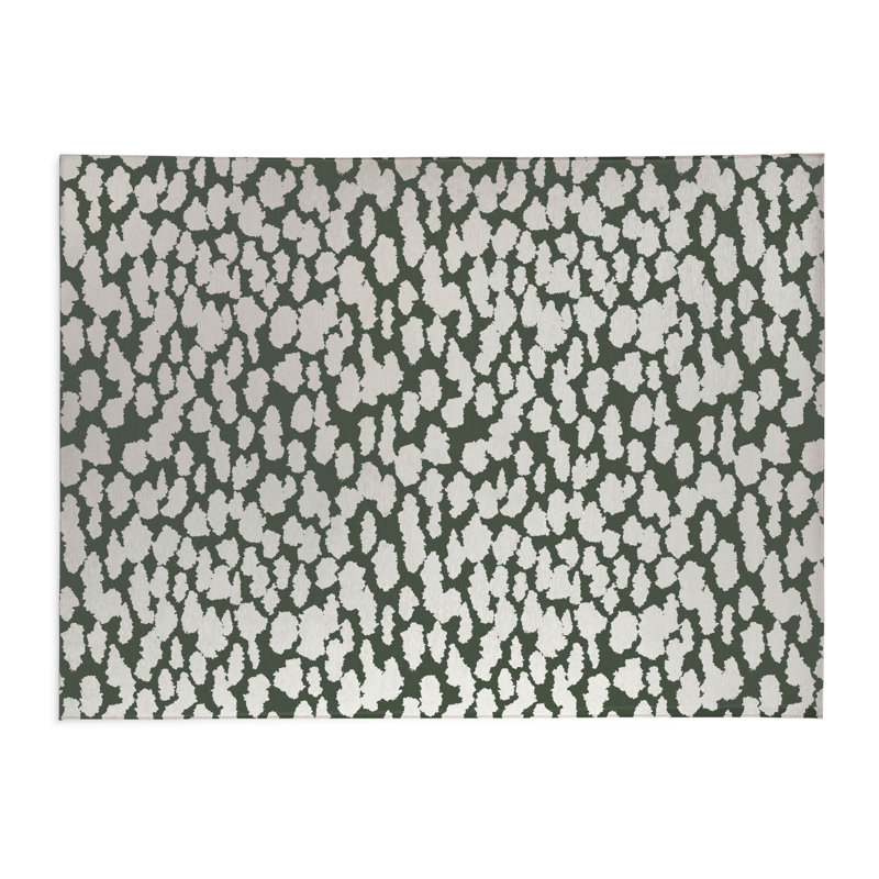 Animal Splat Lightweight Non-Slip Kitchen Mat, Chimichurri, Rectangle 5' x 7'