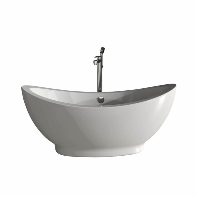65" x 31" Pedestal Soaking Bathtub