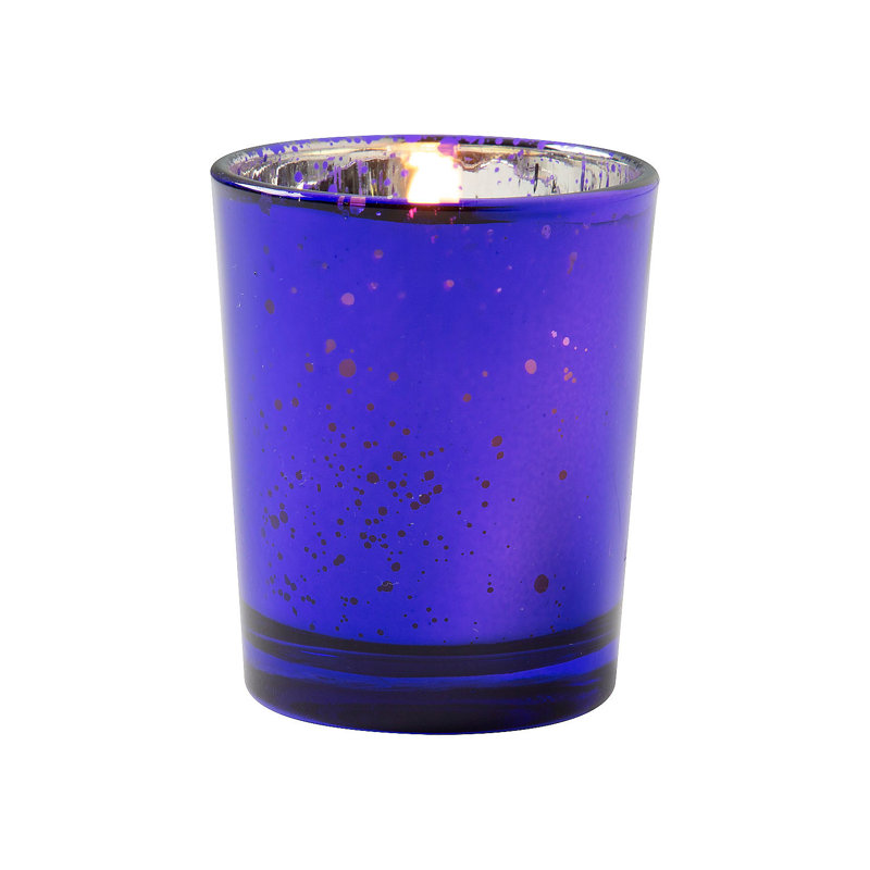 Glass Tabletop Votive Holder Set, Purple, 12