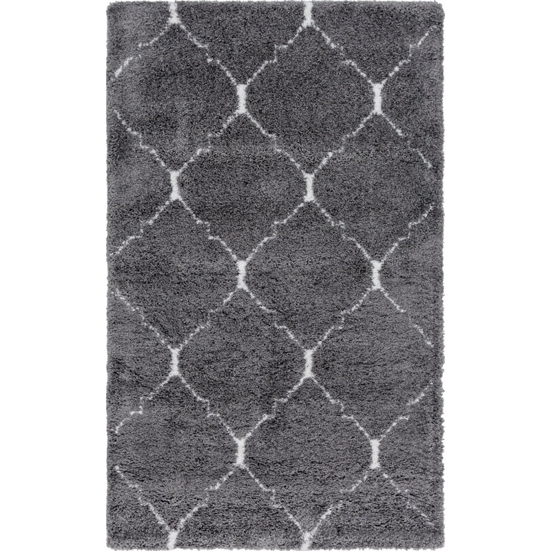 Geometric Shag Area Rug, Rectangle 152 x 244cm