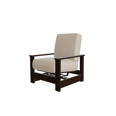 Leeward Marine Grade Polymer Deep Seating Cushion Arm Chair with Hidden Motion