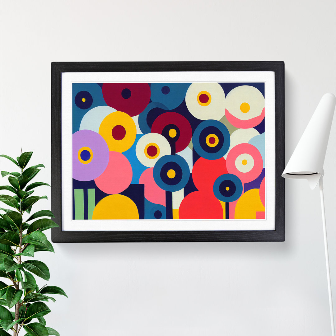 Cosmopolitan Flower Market Abstract - Framed Print
