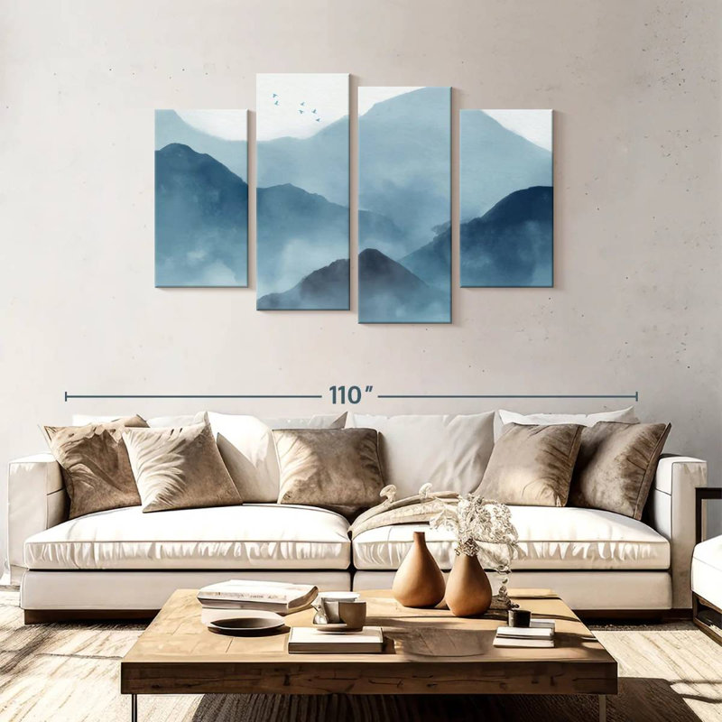 Alvord Abstract Mountain Range, 48" H x 75" W