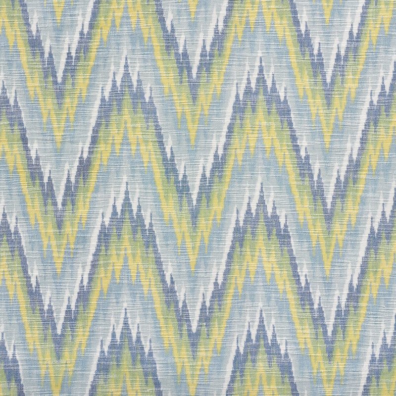 Ibiza Flamestitch Fabric, Pool