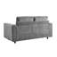 4 modulaires en velours côtelé gris, style minimaliste moderne, tissu doux, structure, pour 2 sièges à la maison, salon approprié